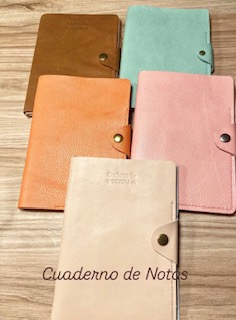 Cuadernos de notas en cuero